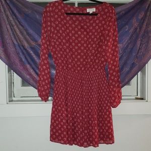 Ruby colored long-sleeve Elle dress